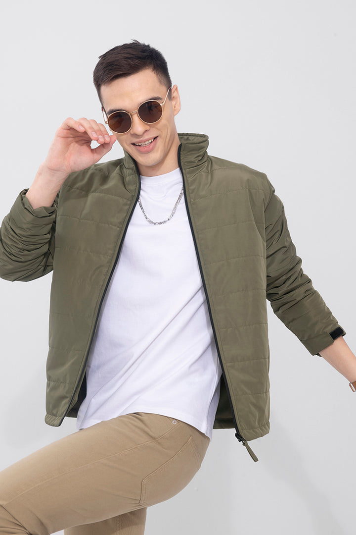 Griff Olive Puffer Jacket