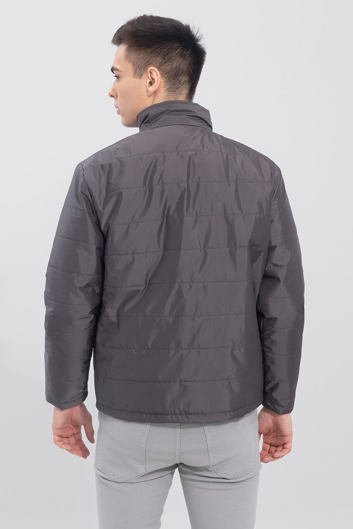 Griff Cement Grey Puffer Jacket