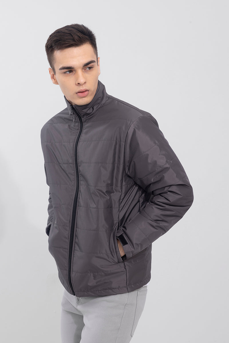 Griff Cement Grey Puffer Jacket