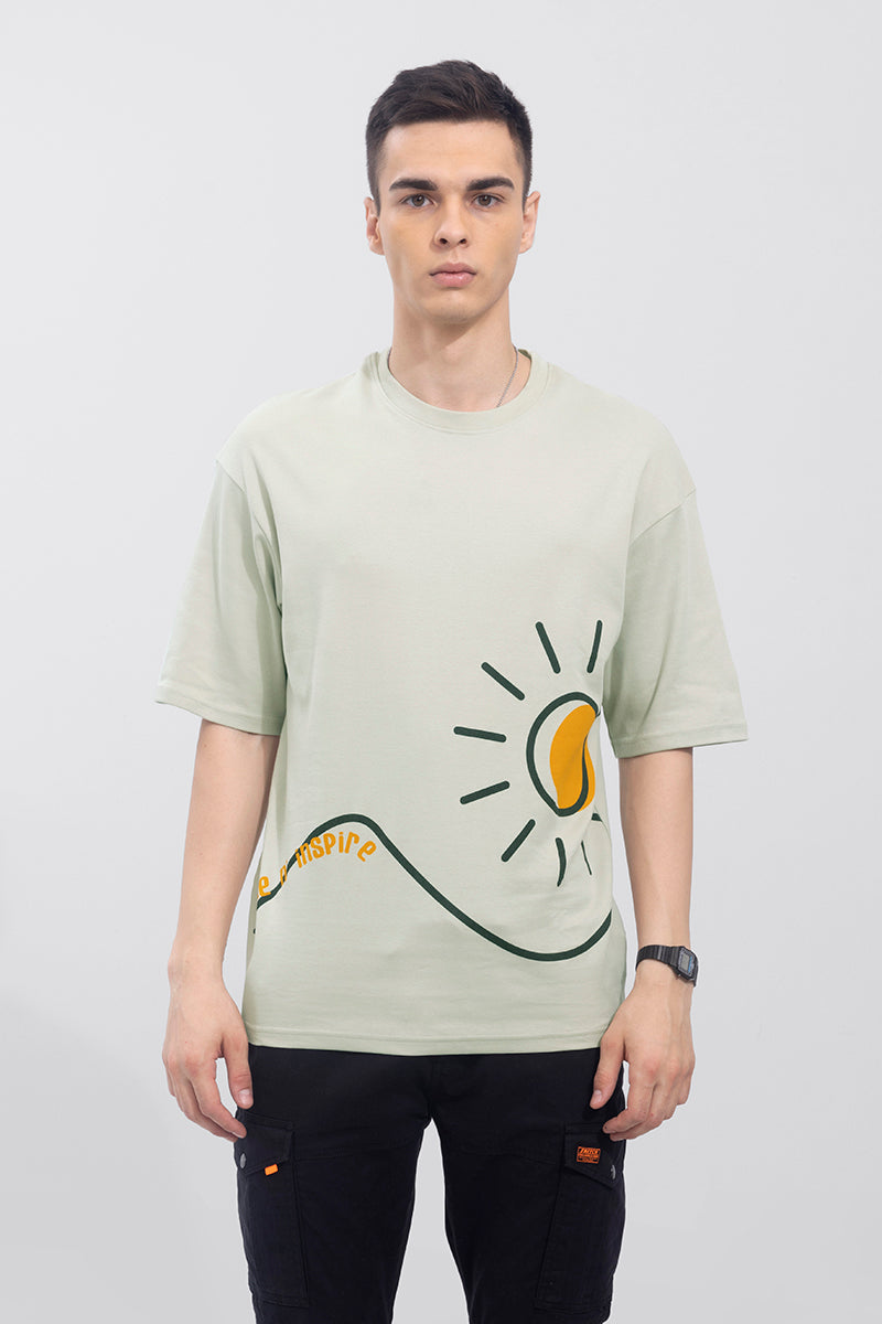 Rising Sun Green Oversized T-Shirt