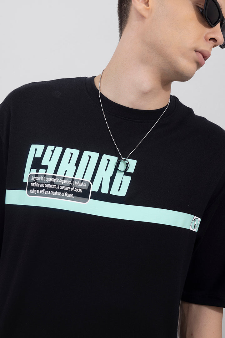 Cyborg Black Oversized T-Shirt