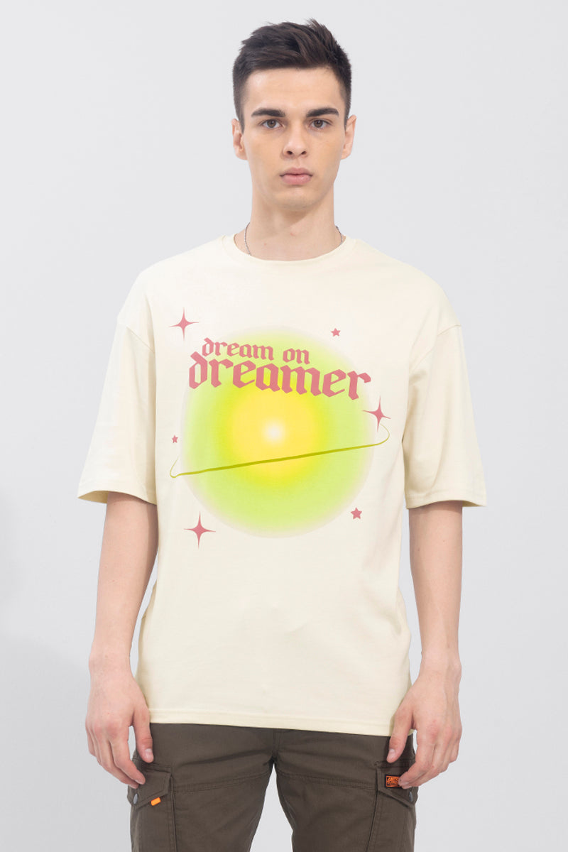Dreamer Cream Oversized T-Shirt
