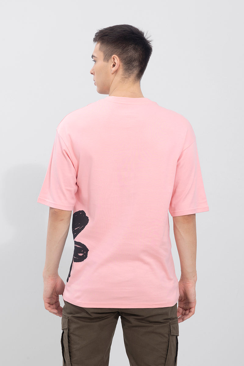 Art is Chaos Pink Oversized T-Shirt