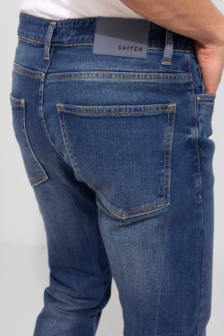 Boogie Pebble Blue Straight Fit Jeans