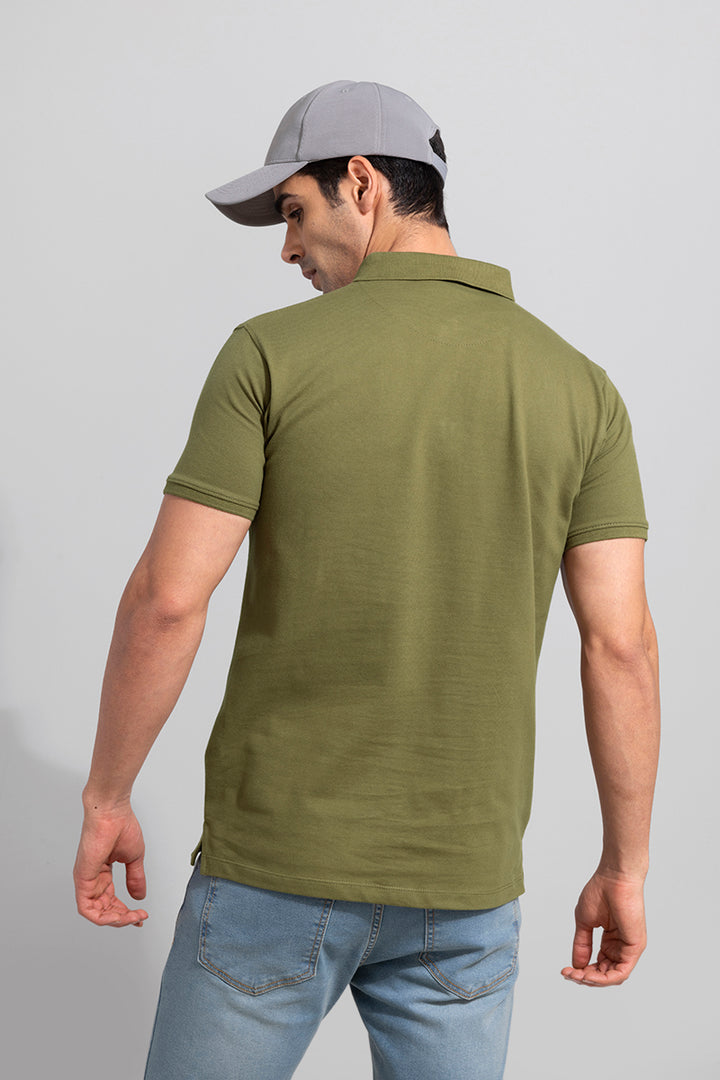 The Shishu Moss Green  Polo T-Shirt