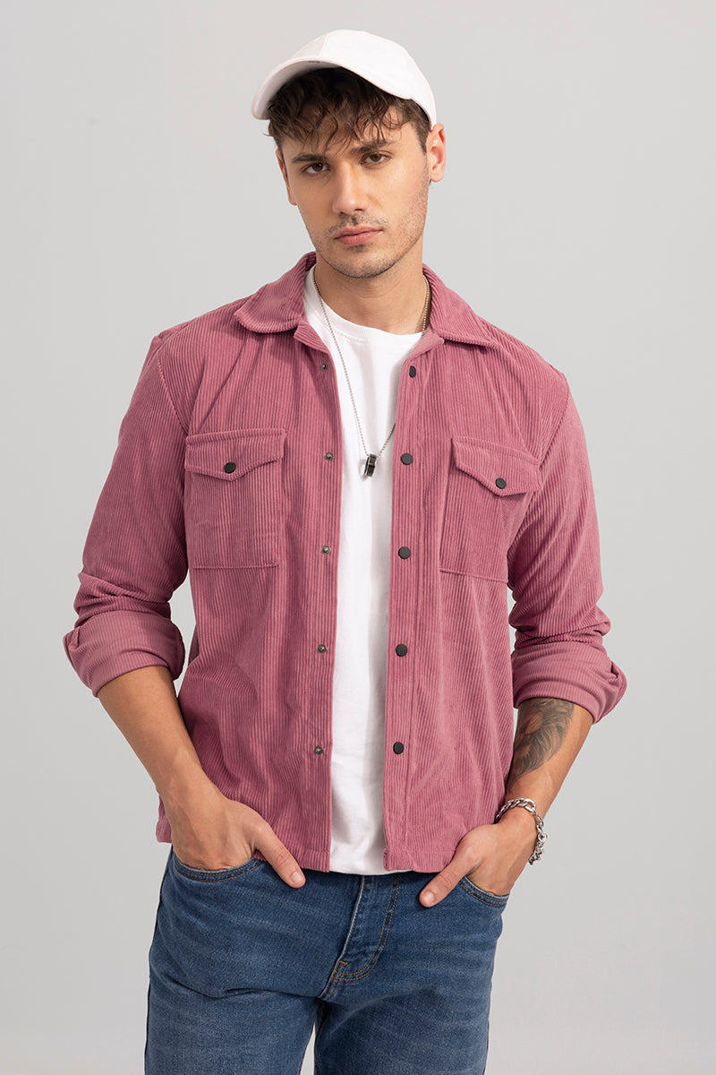 Artic Pink Corduroy Overshirt