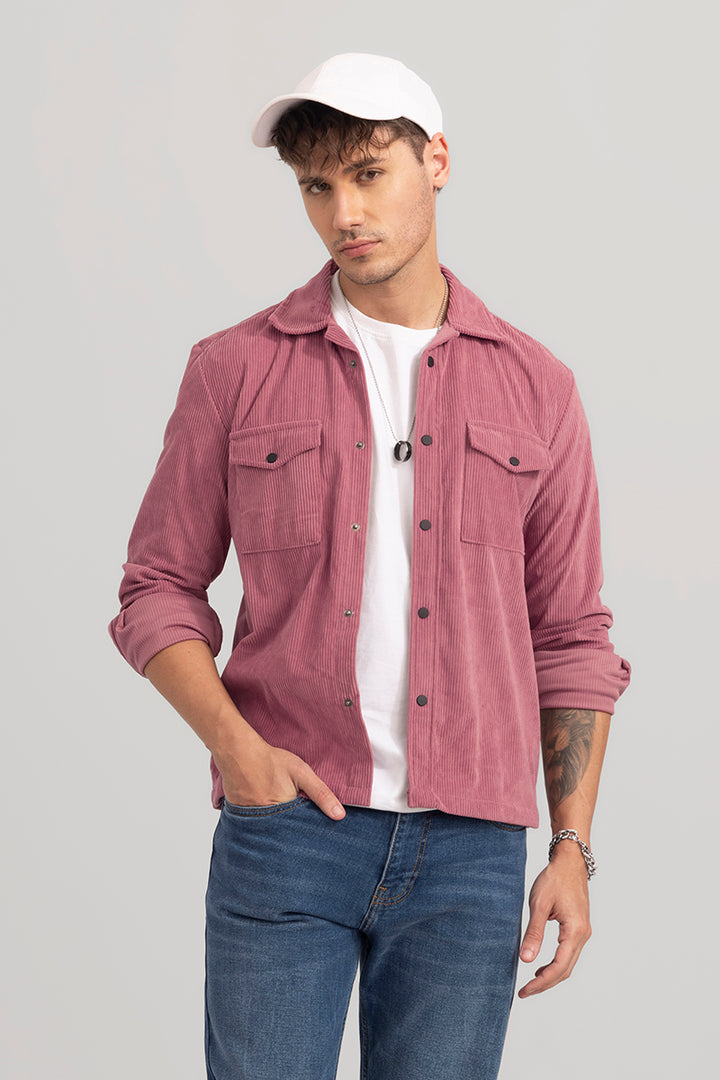 Artic Pink Corduroy Overshirt