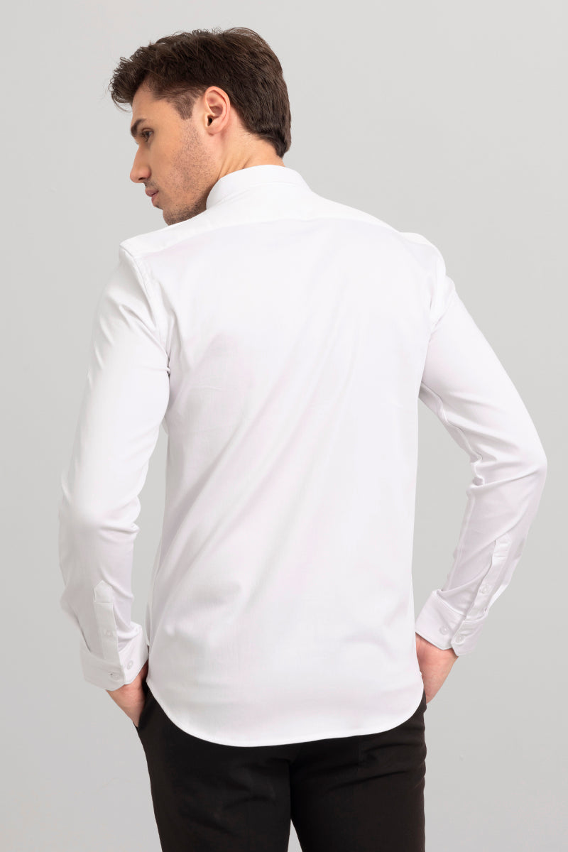 Starry Beaded White Shirt