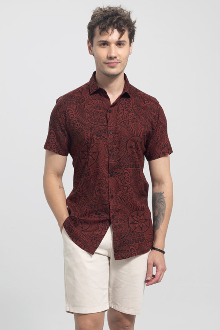 Cashmere Paisley Red Shirt