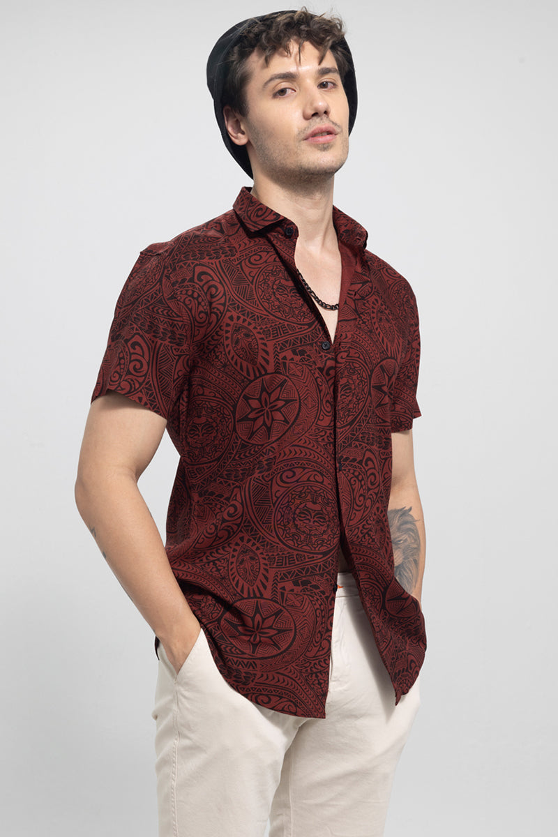 Cashmere Paisley Red Shirt