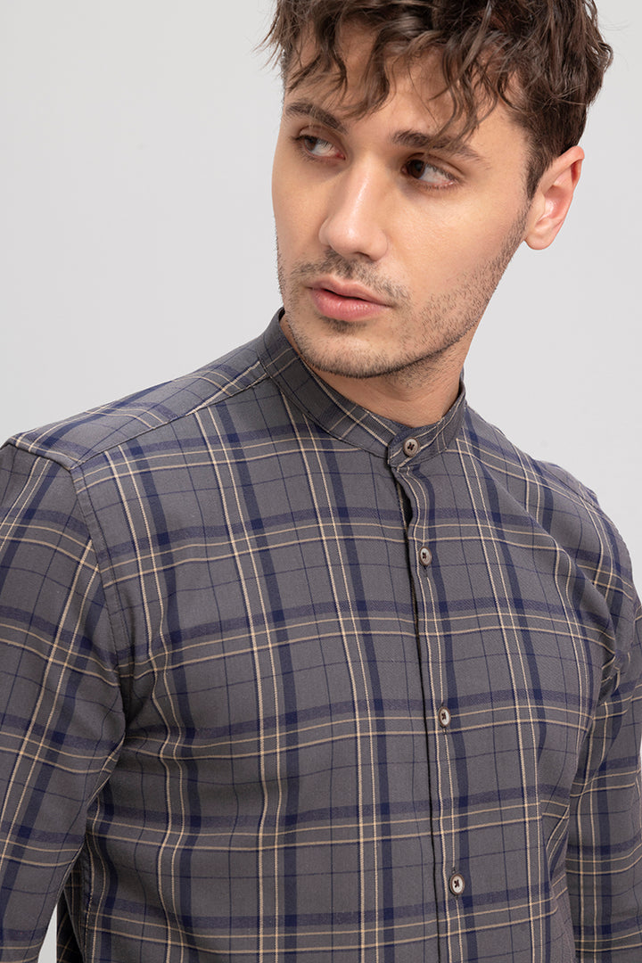 Buy Men's Royal Tartan Grey Shirt Online | SNITCH