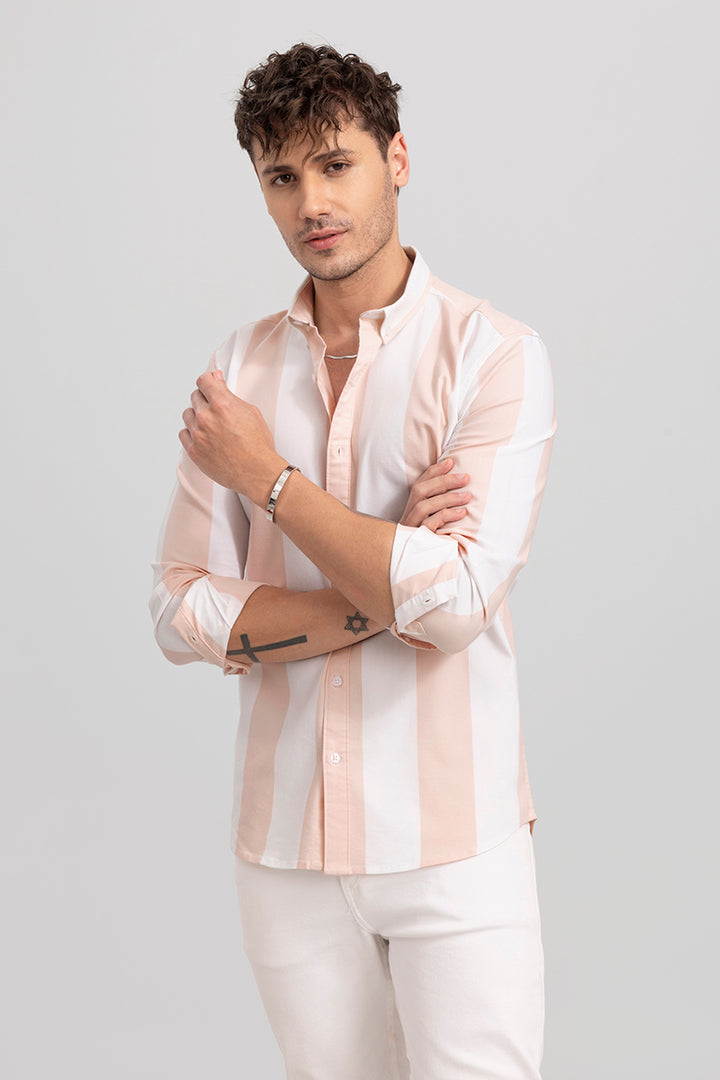 Extensive Stripe Pink Shirt