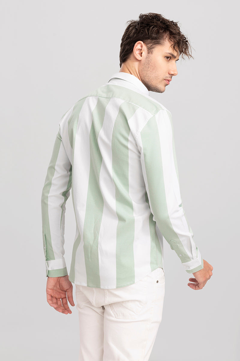 Extensive Stripe Green Shirt
