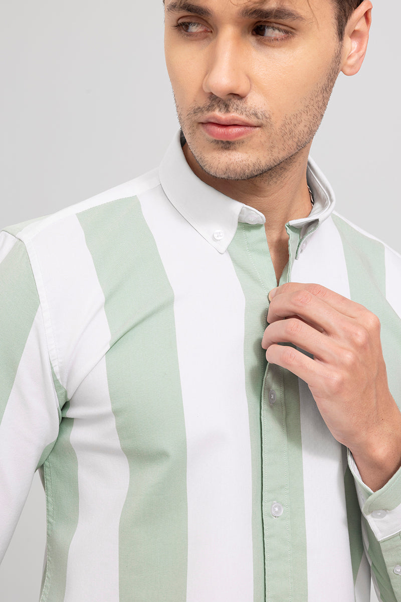 Extensive Stripe Green Shirt
