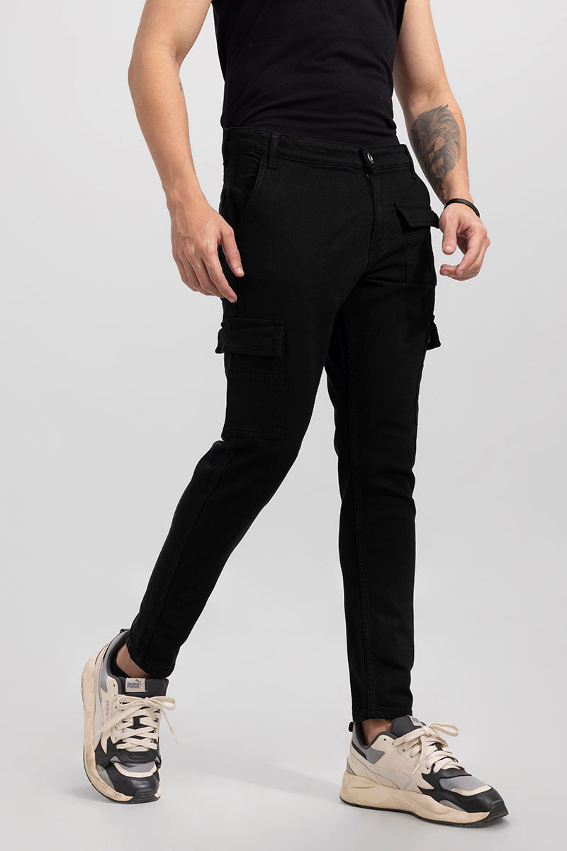 Xavie Black Cargo Jeans
