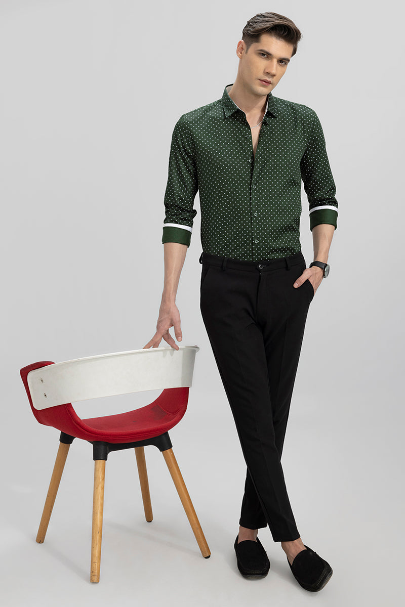 Buy Men Green Slim Fit Print Full Sleeves Casual Shirt Online - 716711 |  Van Heusen