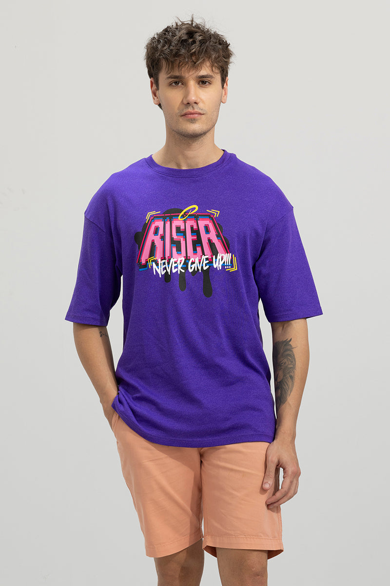 Riser Purple Oversized T-Shirt