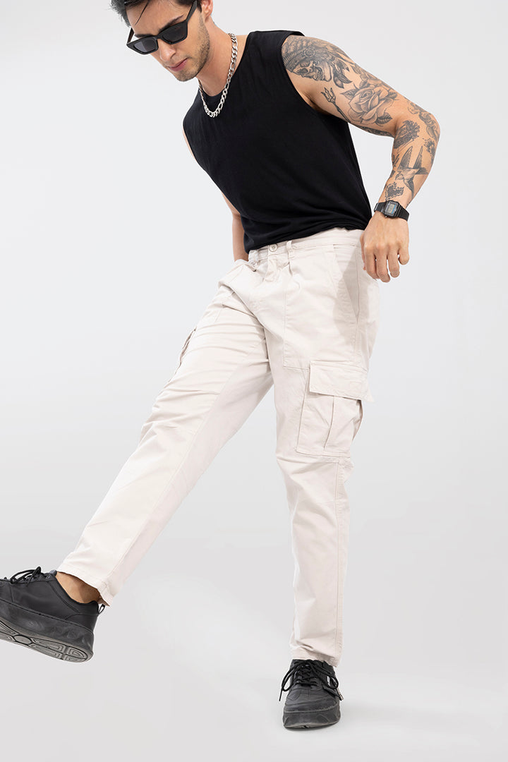 Whis Off-White Tapered Cargo Pant