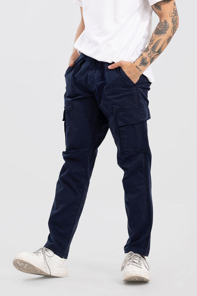 Pure Cotton Belted Cargo Trousers  North Coast  MS