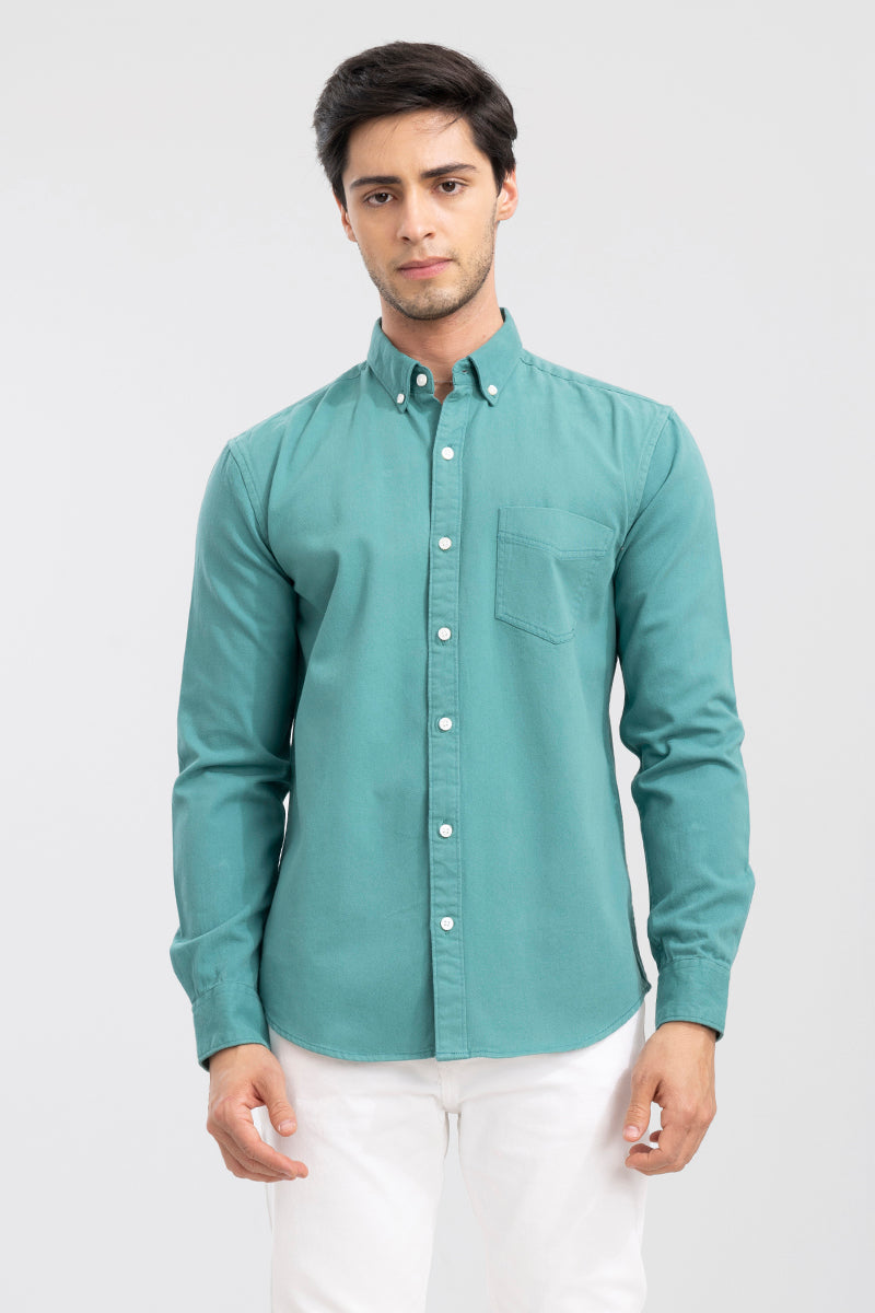 V Pocket Green Shirt