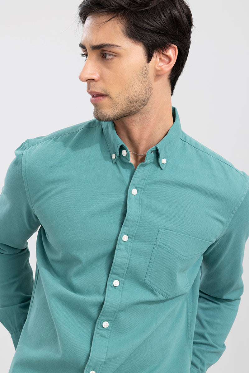 V Pocket Green Shirt