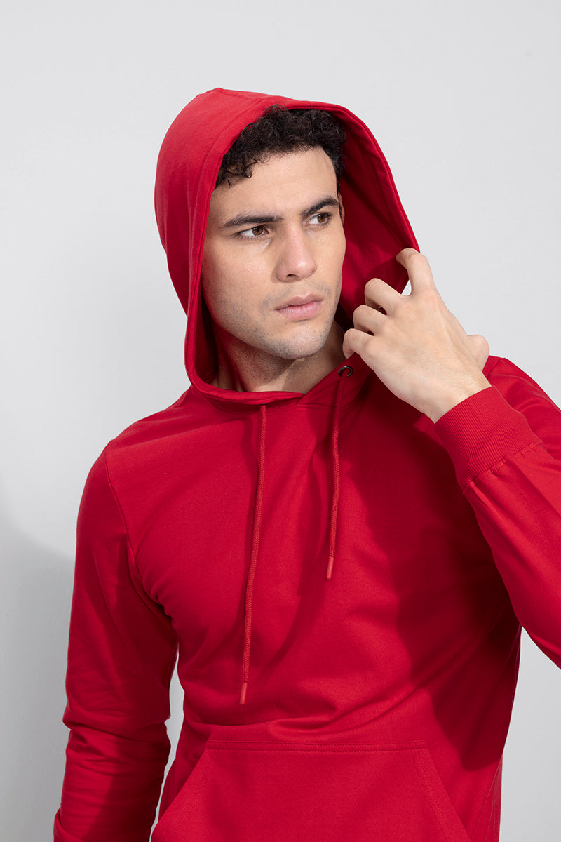 Mens dark red hoodie deals