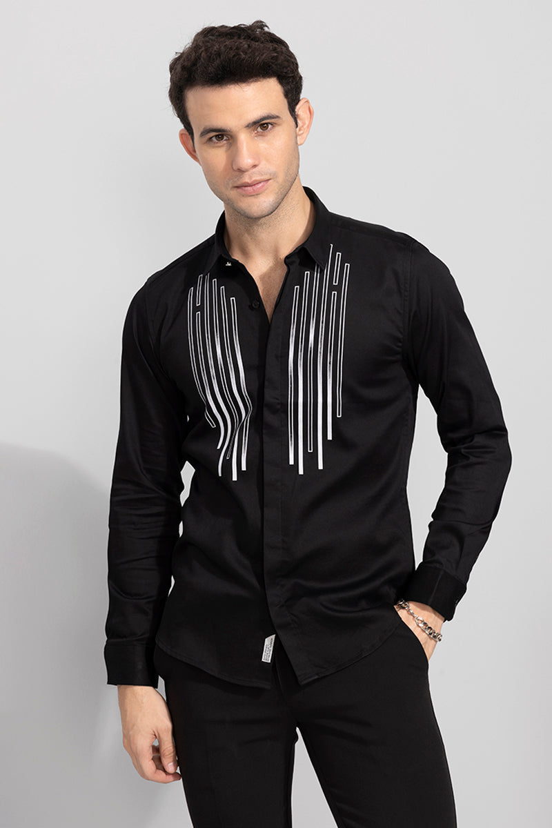 Black party wear clearance shirt for men