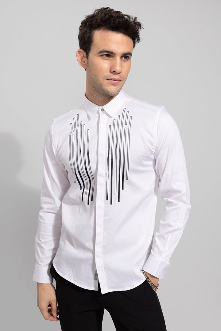 Box Stripe White Shirt