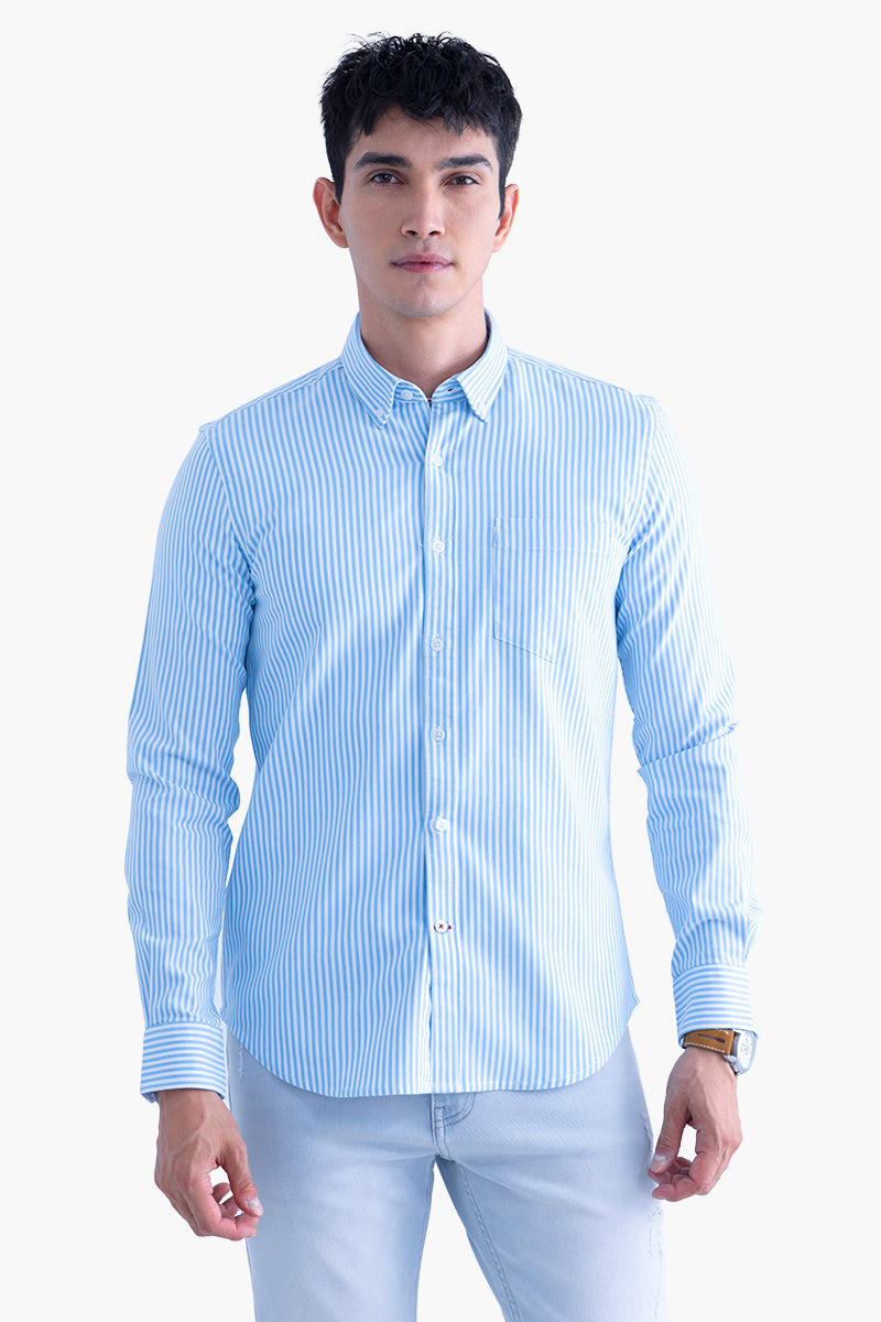 Pin Stripe Sky Blue Shirt