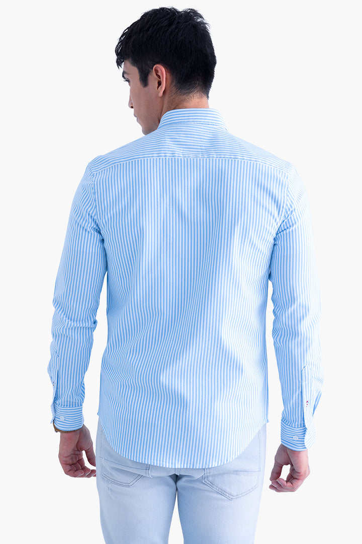 Pin Stripe Sky Blue Shirt