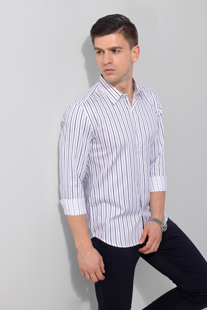Paired Stripe White Shirt