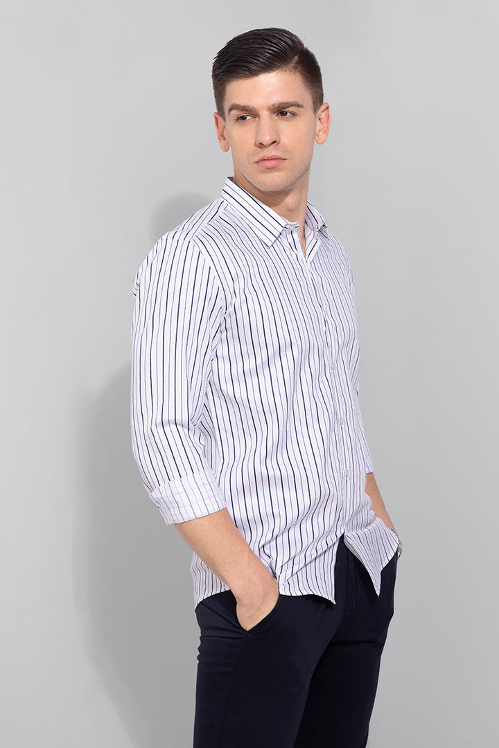 Paired Stripe White Shirt