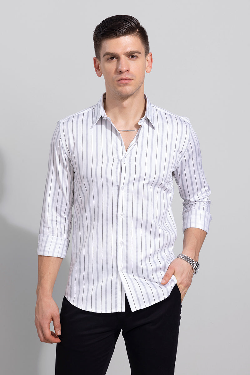 Hoary White Stripe Shirt