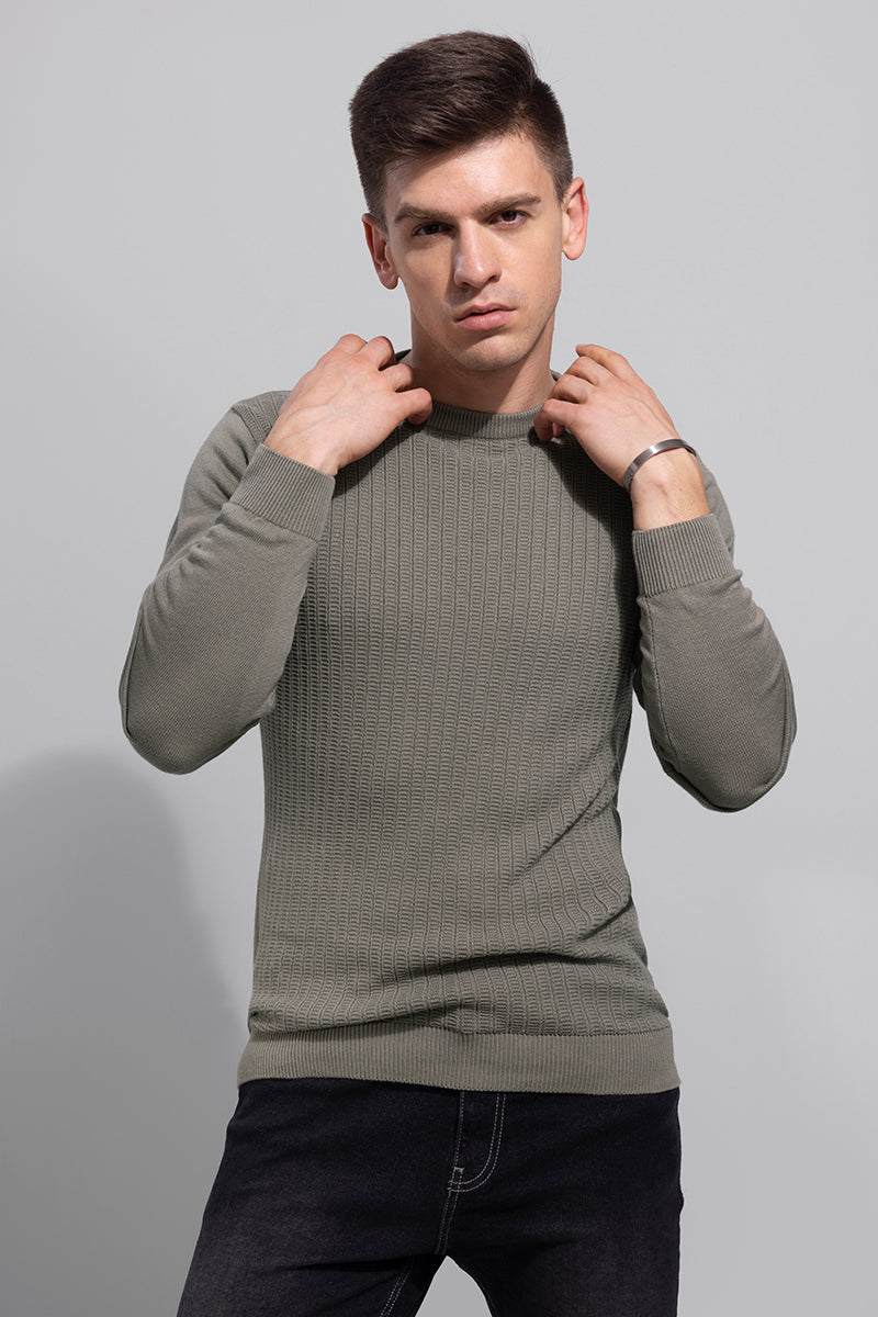 Buy Men's Dank Olive Sweater Online | SNITCH