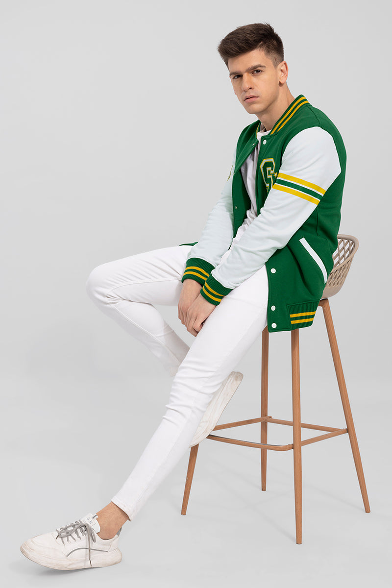 Seigneur Green Varsity Jacket