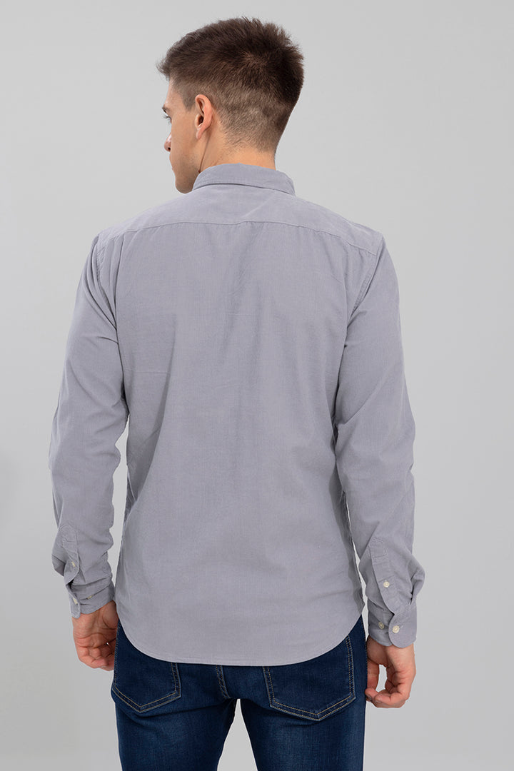 Velveteen Grey Corduroy Shirt
