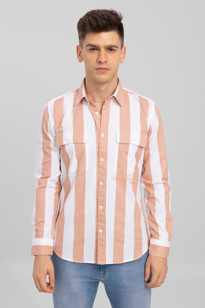 Mark Peach Stripe Shirt