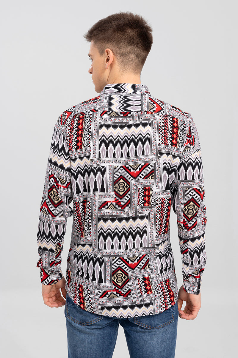 Ethnic Tribe Red Shirt