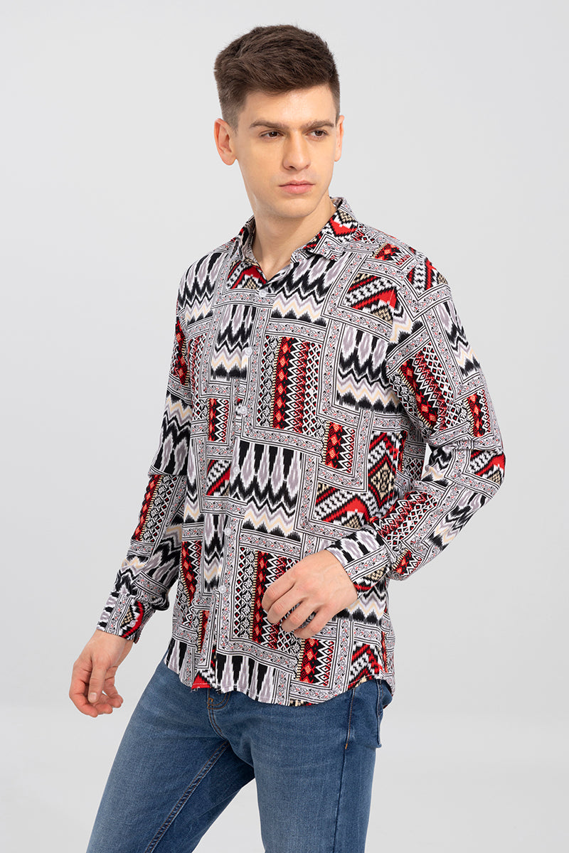 Ethnic Tribe Red Shirt
