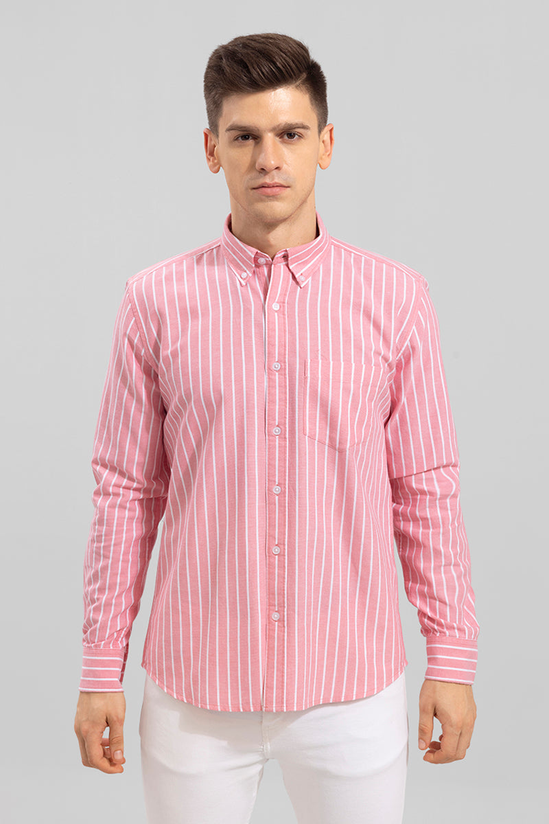 Roman Stripe Pink Stripe Shirt