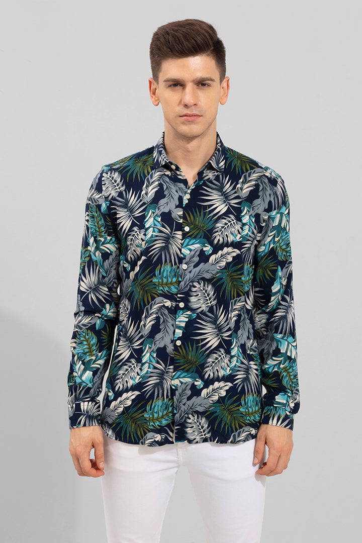 Coco Leaf Navy Shirt