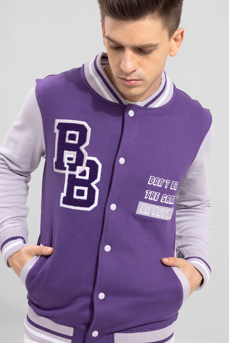 Be Better Purple Varsity Jacket