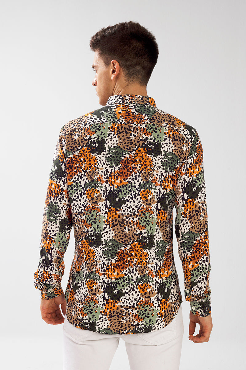 Cheetah Print Multicolour Shirt