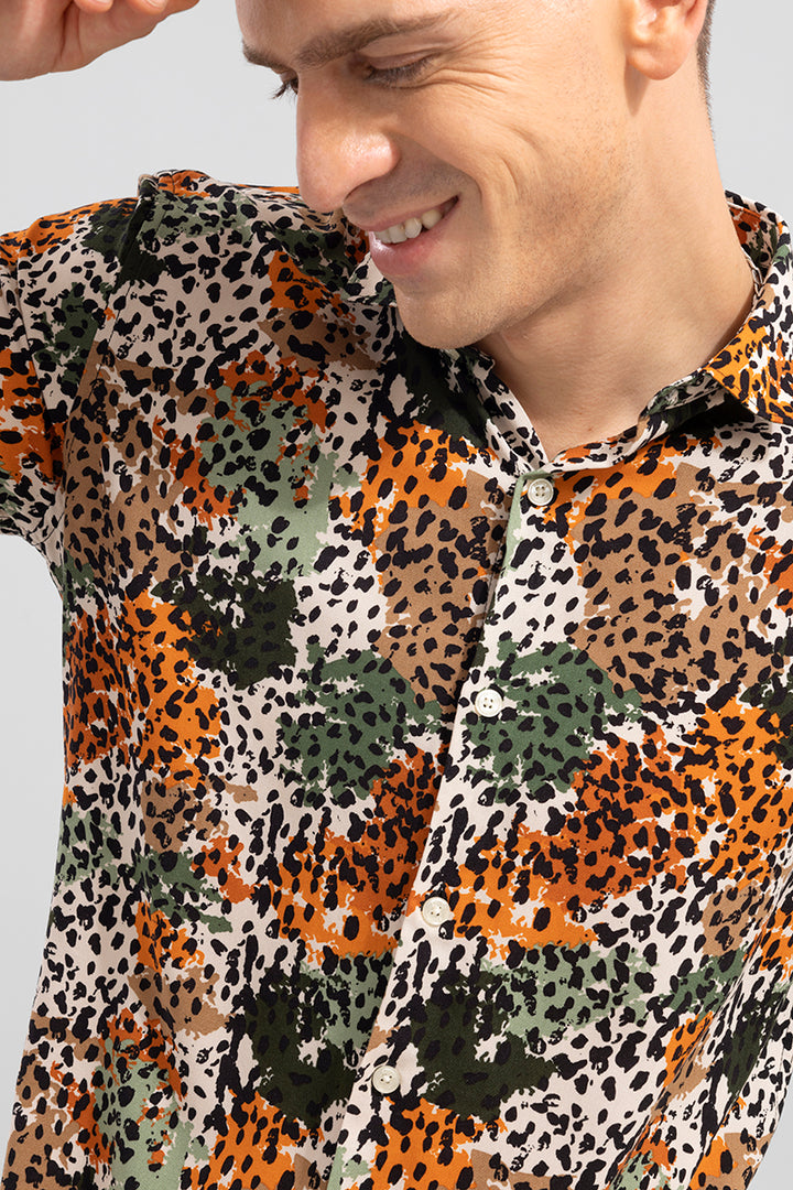 Cheetah Print Multicolour Shirt