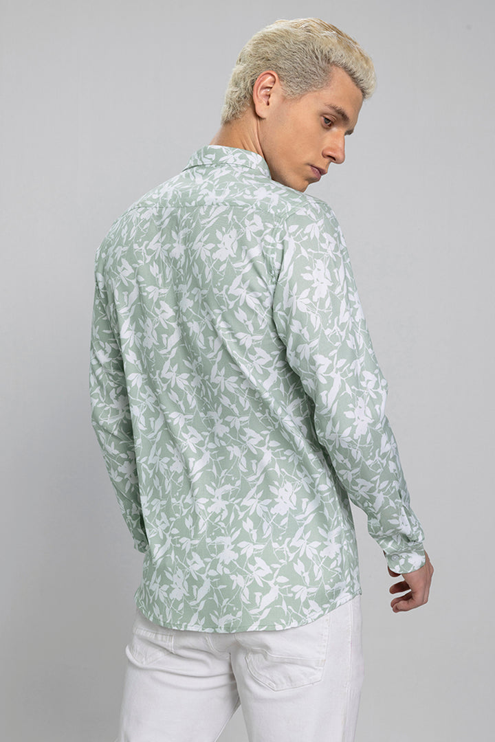 Flower Leaf Green Shirt