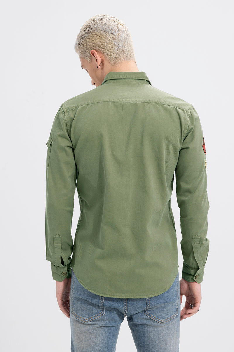 Novato Green Cargo Shirt