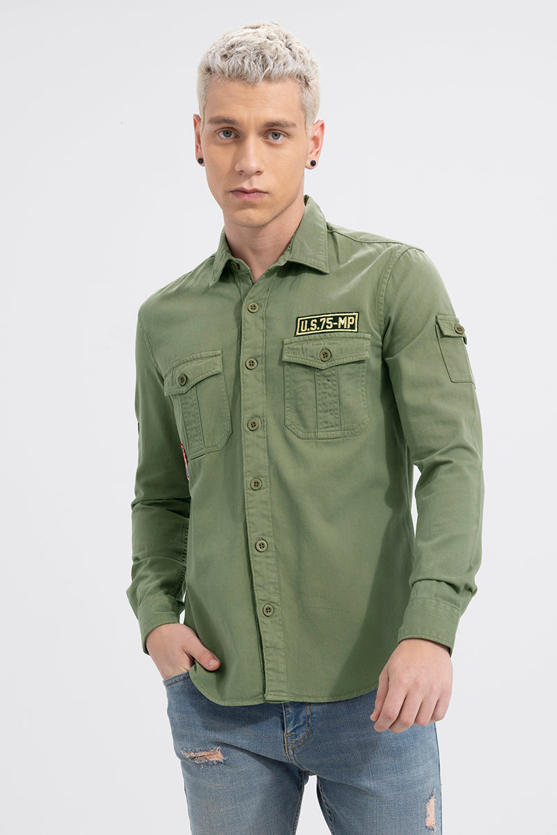 Novato Green Cargo Shirt