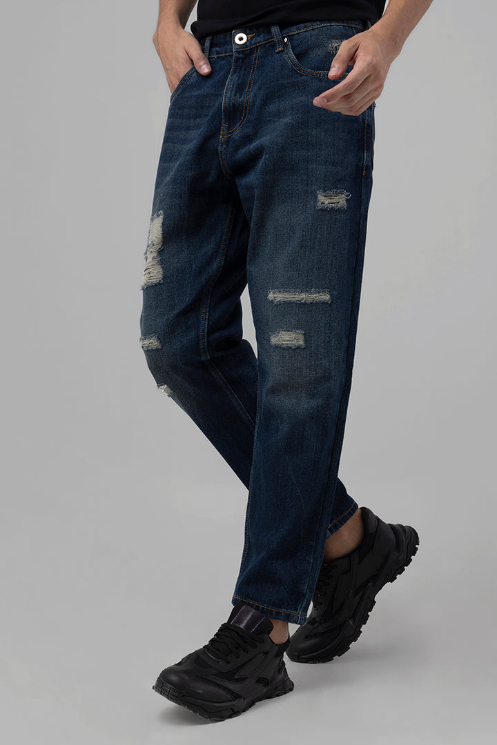 Boozy Grunge Blue Baggy Fit Jeans