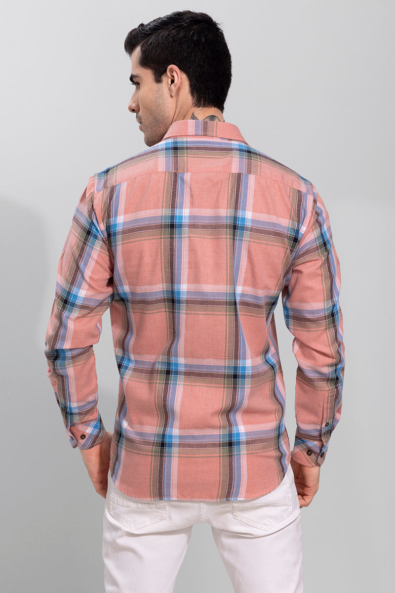 Distinct Peach Melange Shirt