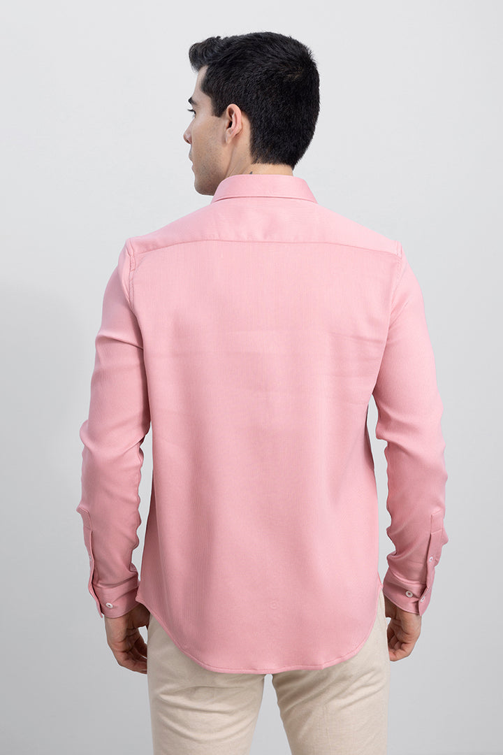 Vertical Cord Stripe Pink Shirt